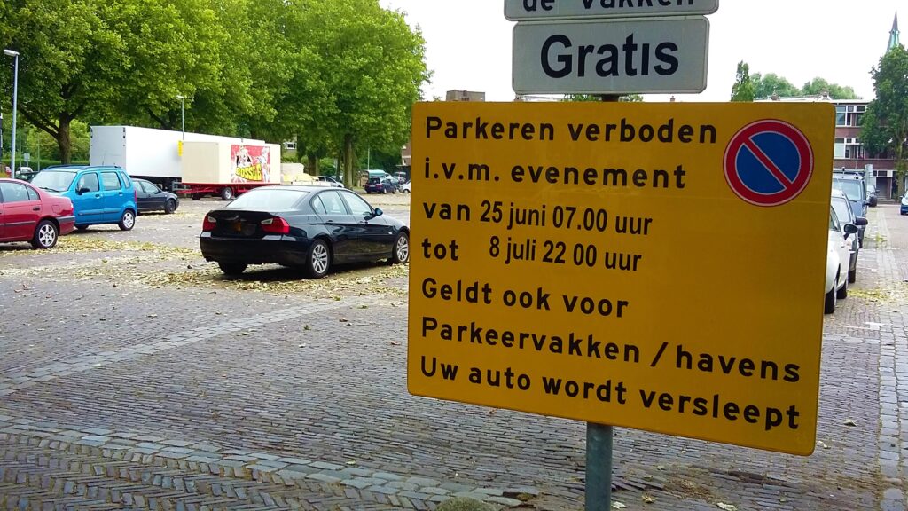 Opbouw Bossle later begonnen door foutparkeerders