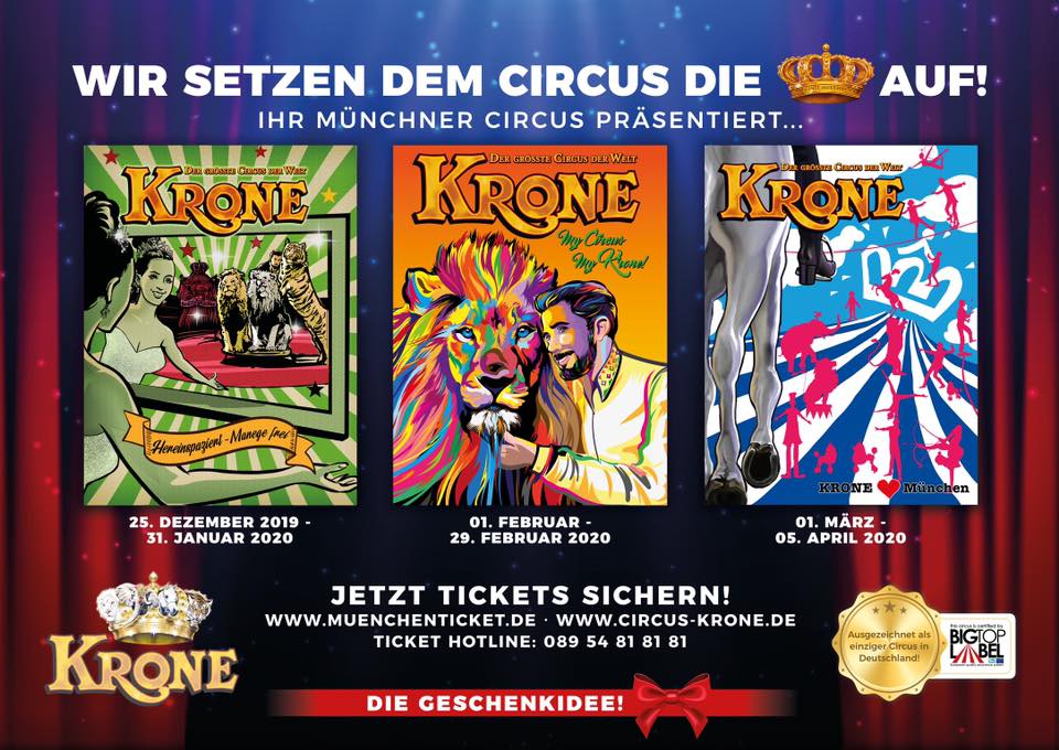 Circus Krone presenteert nieuwe posters