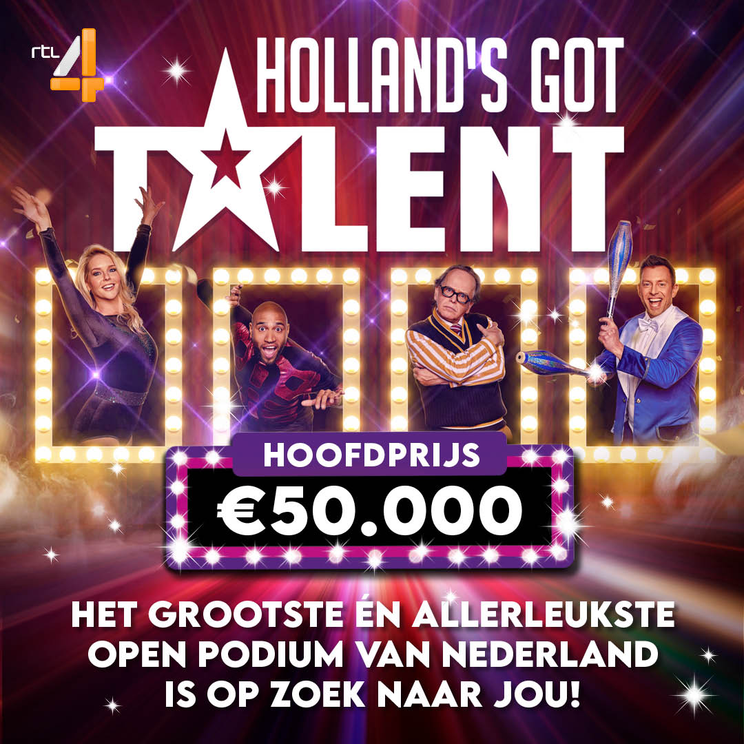 Oproep voor talenten bij Holland’s Got Talent