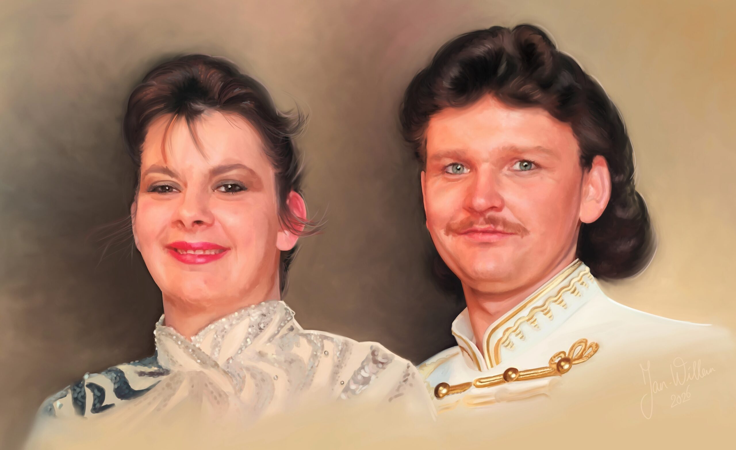 Hommage aan Herman en Diana Renz met een waanzinnig schilderij – 30 jaar later