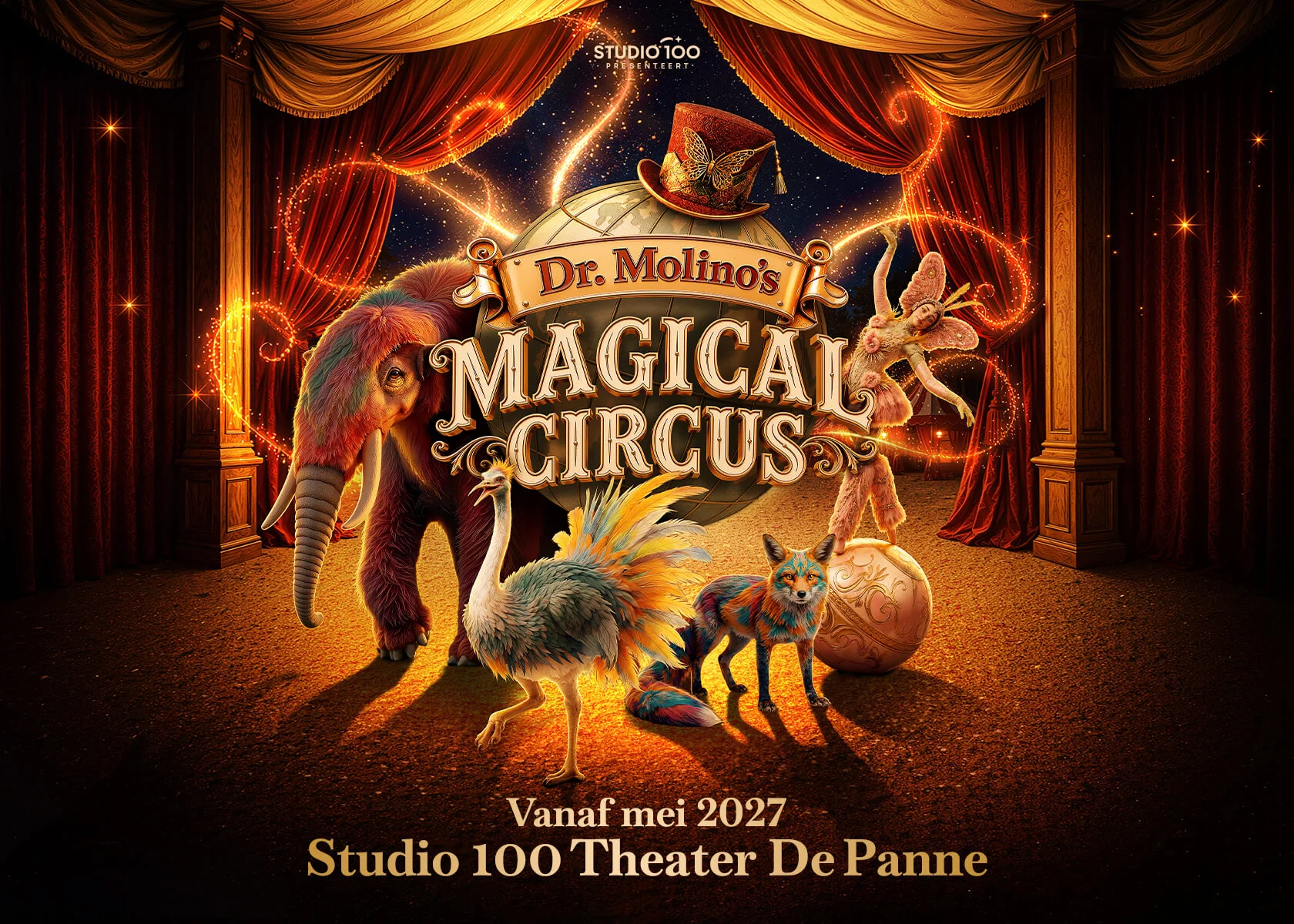 Studio 100 lanceert eigen circusshow: Dr. Molino’s Magical Circus vanaf 2027 in De Panne